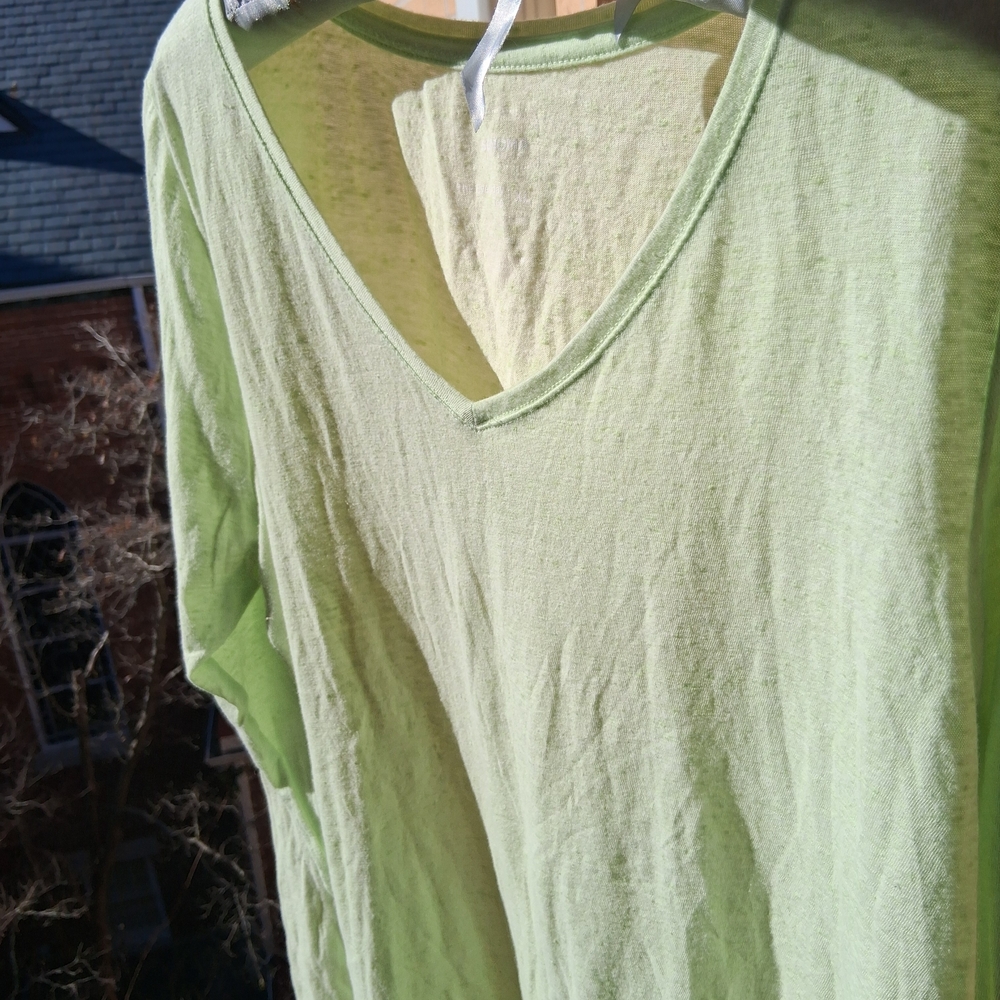 Sonoma Light Green V-Neck Women's Top